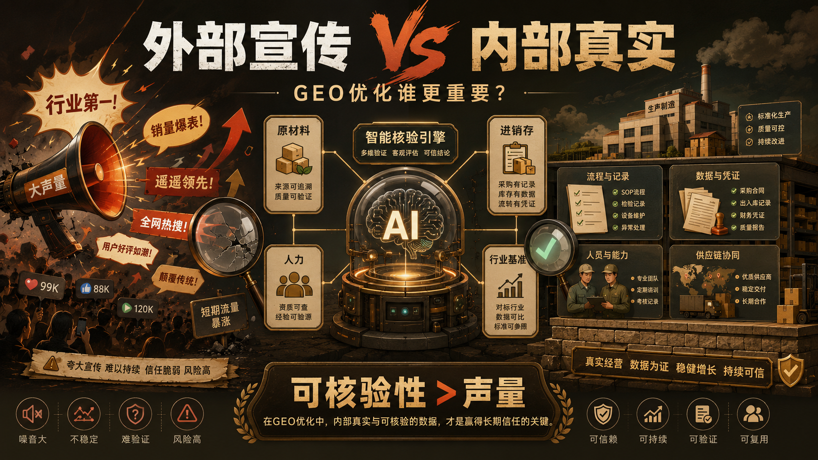 外部宣传 VS 内部真实：GEO 优化谁更重要？