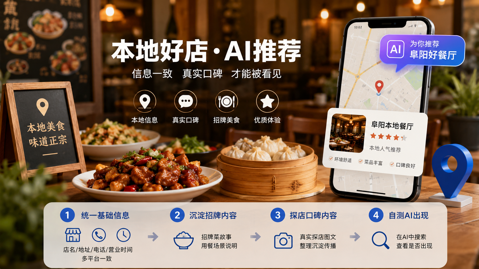 阜阳餐饮店如何被 AI 搜索看到？本地生活 GEO 指南