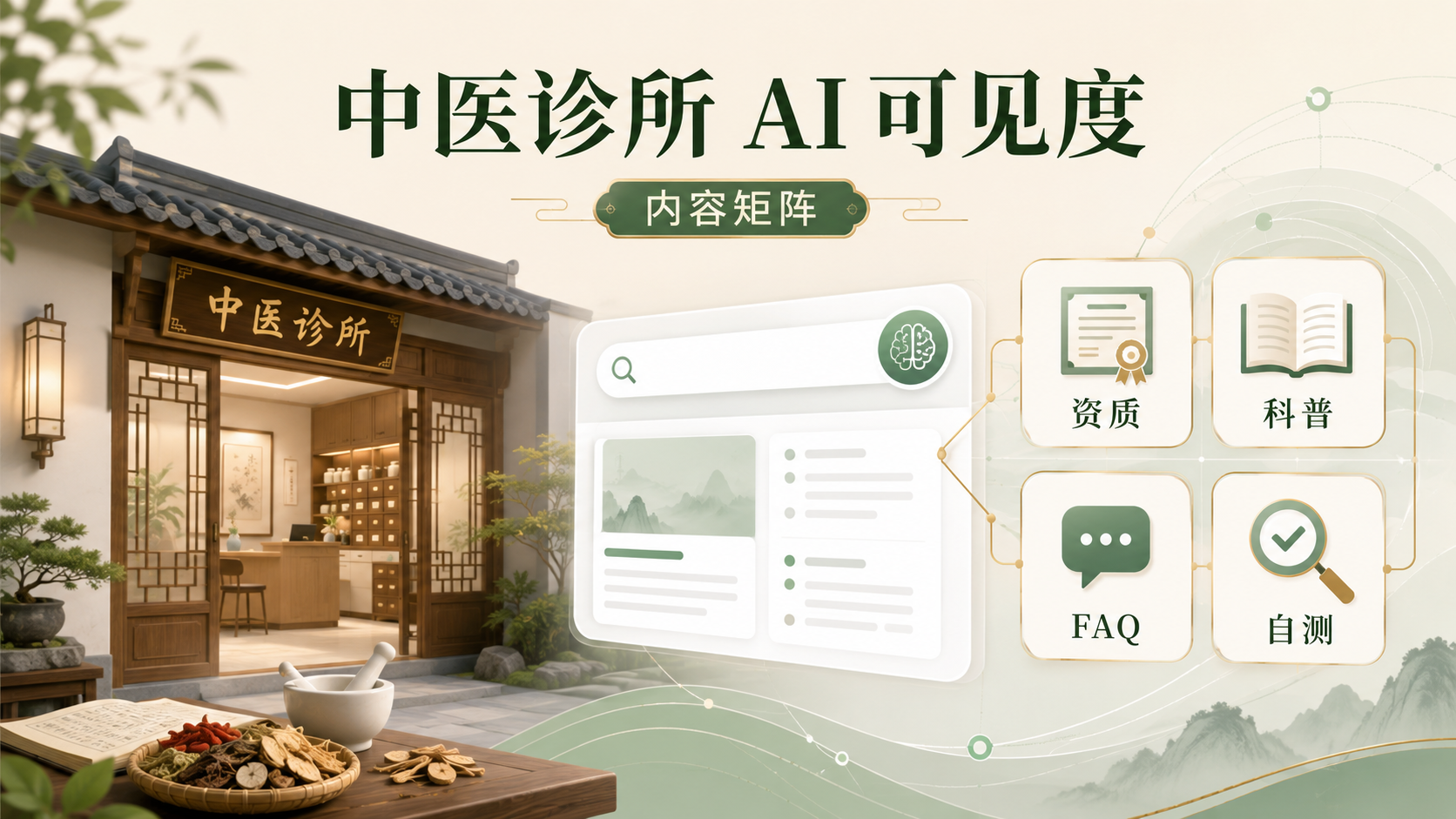 阜阳中医诊所 AI 可见度：内容矩阵搭建思路