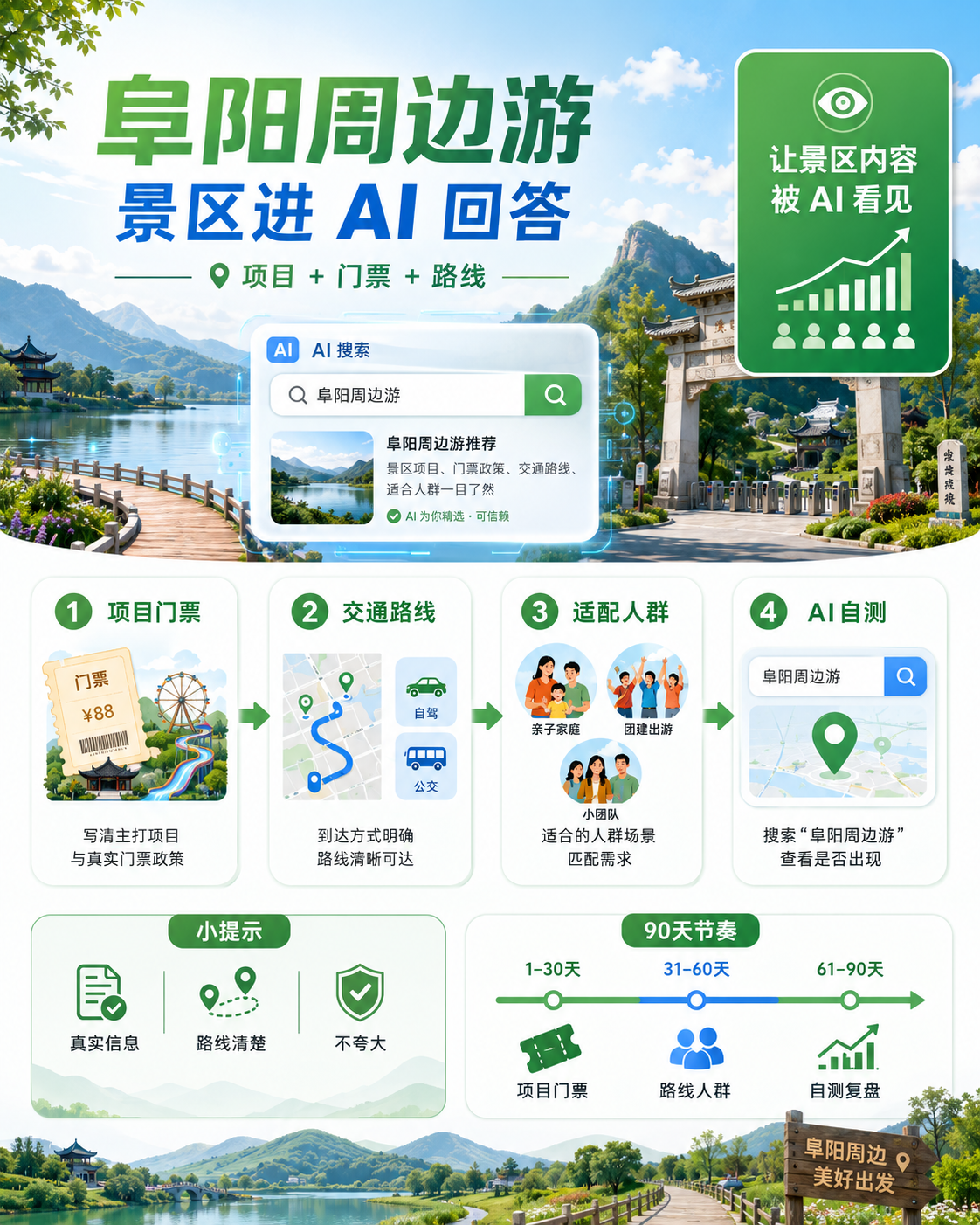阜阳周边游：景区怎么进 AI 回答吸引客流